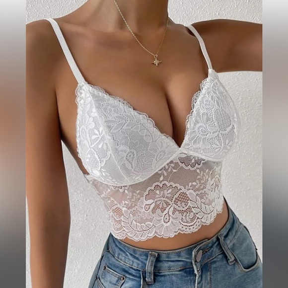 SHEIN - BAE Solid Lace Cami Top - NIP - Picture 2 of 4